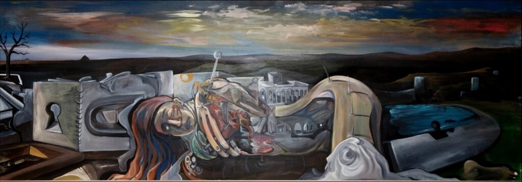 Sueños rotos y el manual de la tristeza 61x176 cm